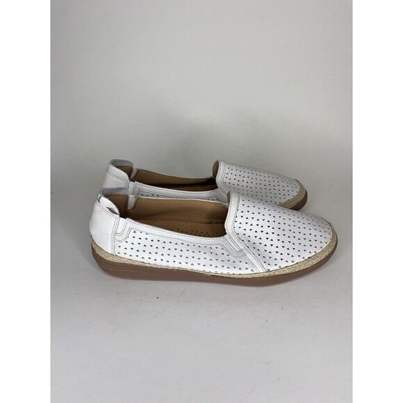 Clarks Collection Shoes Slip Ons Women Size 8W White Synthetic - Picture 1 of 12